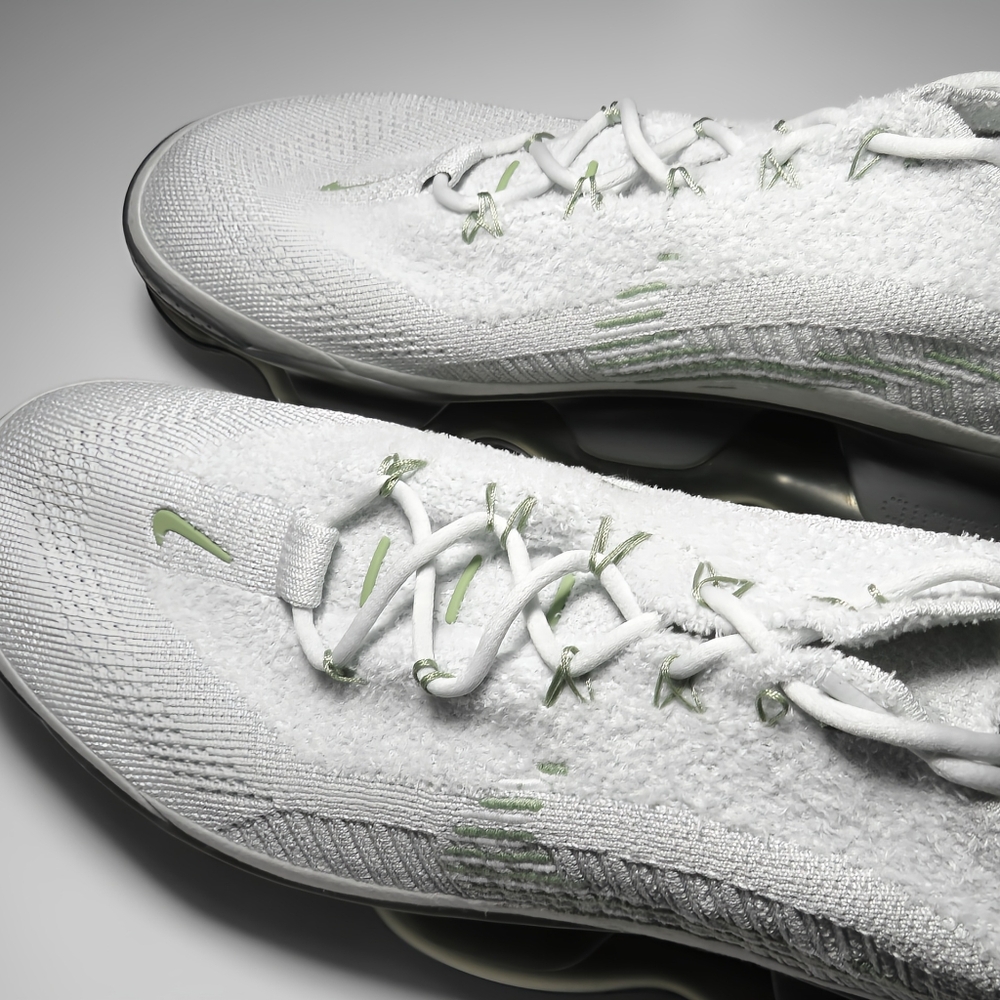 Men's Stylish White and Gray Sneakers - Picture 4 of 11